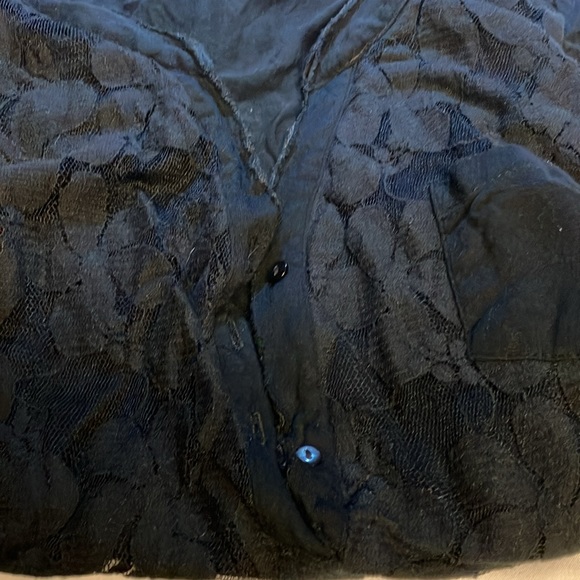 GW Button Neck Sheer-Back Blouse - Picture 5 of 5